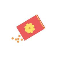 bag of seeds flowers spring vector