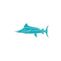 swordfish sea life animal isolated icon vector