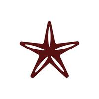 starfish sea life animal isolated icon vector