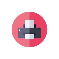 printer machine hardware isolated icon vector