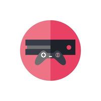 video game console and control isolated icon vector