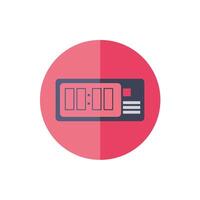 digital alarm clock isolated icon vector