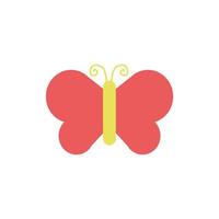 lindo, mariposa, primavera, insecto, icono vector