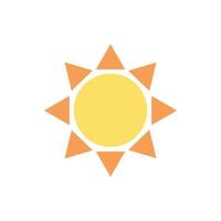 icono aislado de la temporada de primavera de sol vector