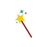 wand fairytale object isolated icon vector