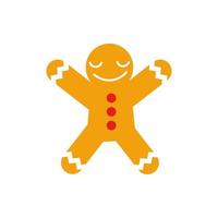 ginger cookie fairytale character isolated icon vector