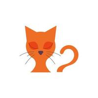 cute cat fairytale character isolated icon vector