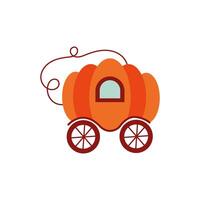 pumpkin carriage fairytale object isolated icon vector