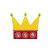 crown fairytale object isolated icon vector