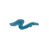 Anguila eléctrica vida marina animal icono aislado vector