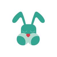 cute rabbit fairytale character isolated icon vector