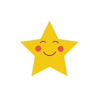 star kawaii fairytale character isolated icon vector