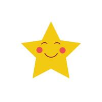 star kawaii fairytale character isolated icon vector