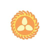 sun spring season isolated icon vector