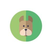 cute dog pet head character vector