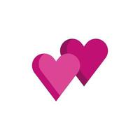 happy valentines day hearts icons vector