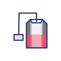 tea bag beverage isolated icon vector