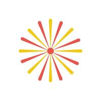 fireworks explosion splash isolated icon vector