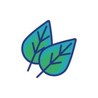 tea leafs nature isolated icon vector