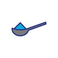 spoon with sugar sweet icon vector
