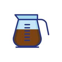 coffee in teapot drink isolated icon vector