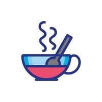 coffee cup drink with spoon vector