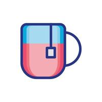 tea mug beverage isolated icon vector