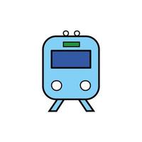 icono de estilo de relleno de transporte de metro vector