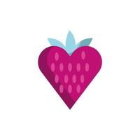 happy valentines day strawberry heart icon vector