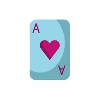 happy valentines day poker card with heart ace vector