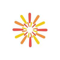 fireworks explosion splash isolated icon vector