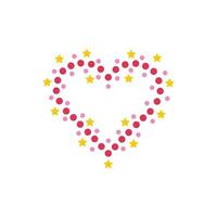 fireworks explosion of stars with heart shape vector