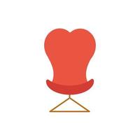 wooden chair furniture isolated icon vector