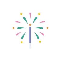 fireworks explosion splash isolated icon vector