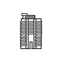 icono de estilo de línea de edificio de nueva york vector