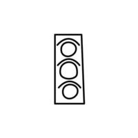 traffic light street city line icon vector