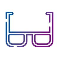 eyeglasses accessory optical gradient style icon vector