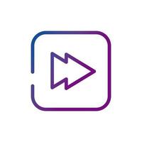 next video content button gradient style icon vector