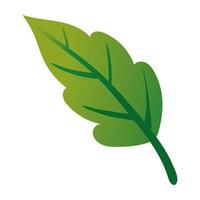 icono de estilo de degradado botánico de planta de hoja vector