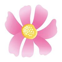 beautiful flower garden gradient style icon vector