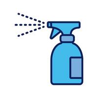 línea de botella de spray e icono de estilo de relleno vector