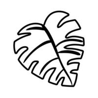 leaf palm line style icon vector