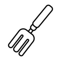 rake gardening tool line style icon vector