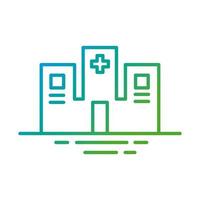 hospital building gradient style icon vector