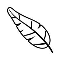 leaf plant line style icon vector
