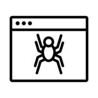 webpage template with spider line style icon vector