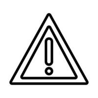 alert caution signal line style icon vector