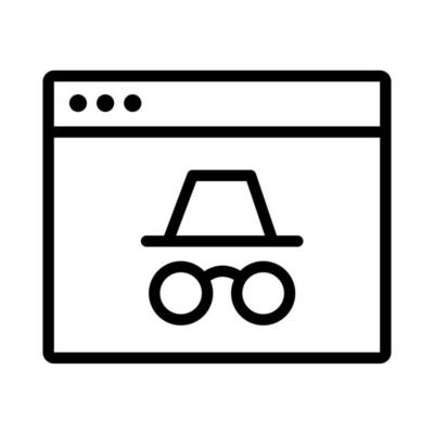 webpage template with spy hat and glasses line style