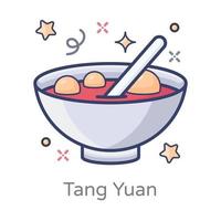 tang yuan tradicional vector