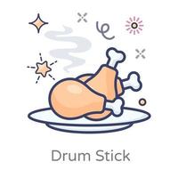 Drumsticks in a Tray vector